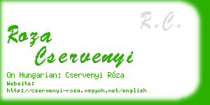 roza cservenyi business card