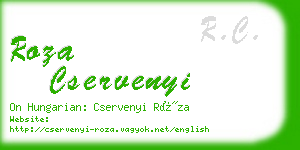 roza cservenyi business card